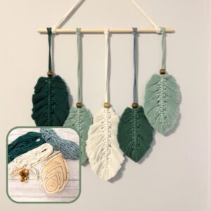Macramé Leaf Wall Hanging Kit or Templates Only